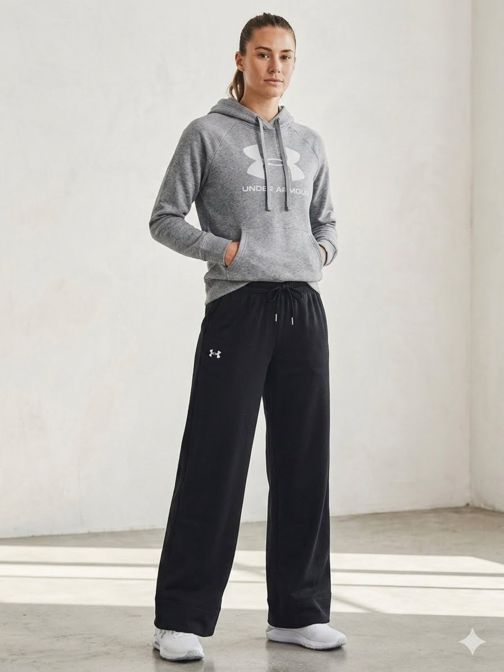 Under Armour Women’s Black Track Pants with Drawstring